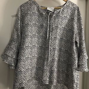 Laroque Original bell sleeve silk top